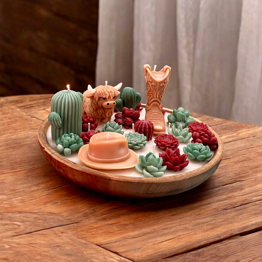 Centro de mesa del viejo Oeste