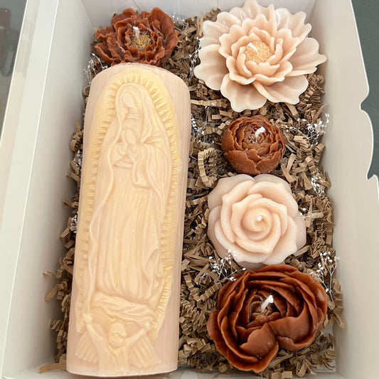 Virgin with flowers