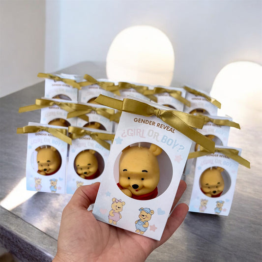 Winnie the Pooh in a box with a hole