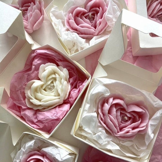 Rose in a heart-shaped box
