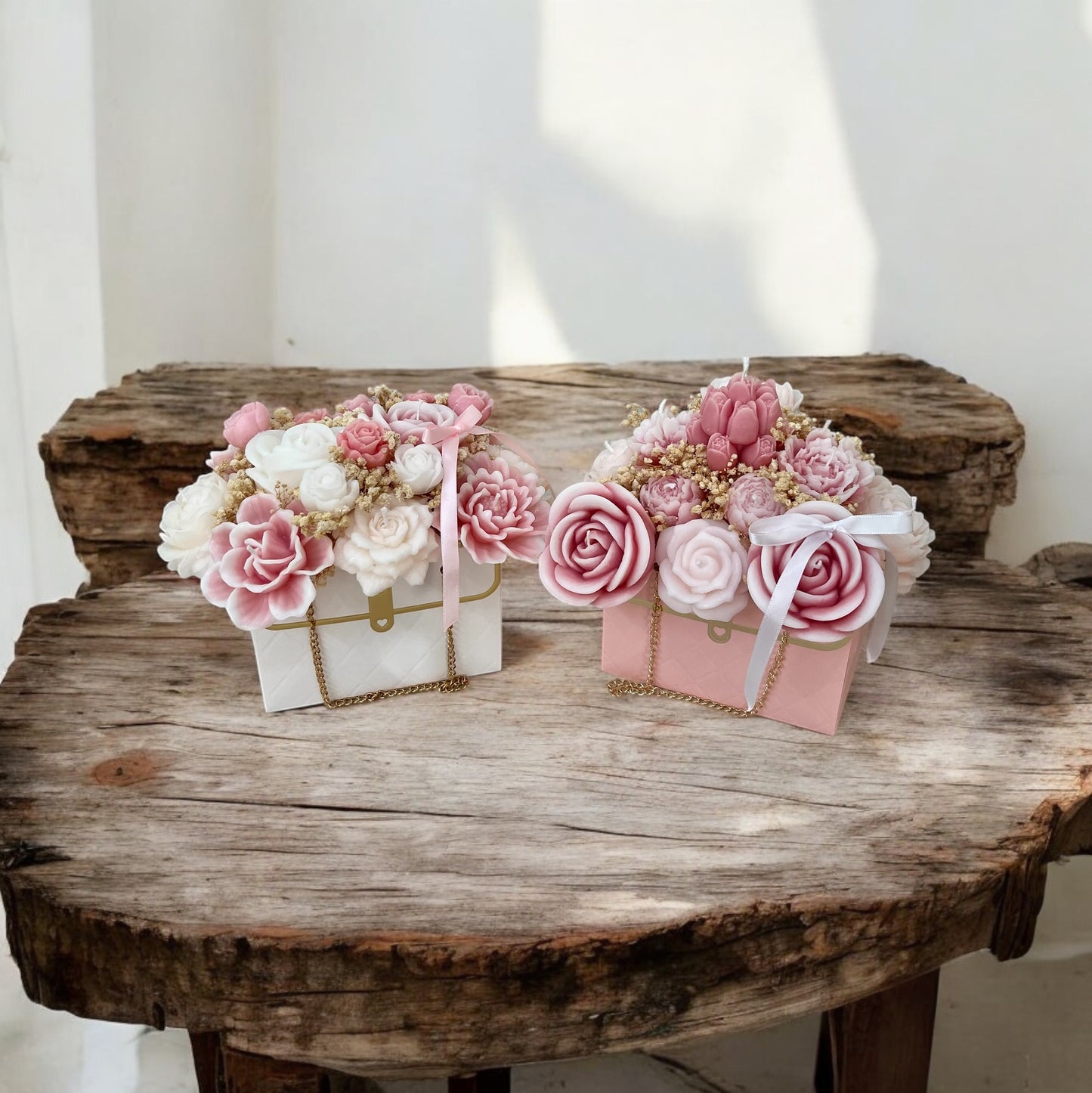 Bouquet de flores en cartera