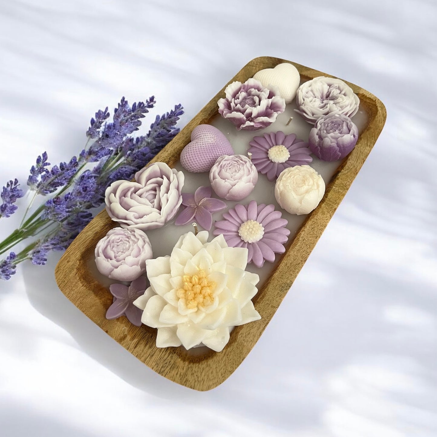 Flores en cuenco de Madera