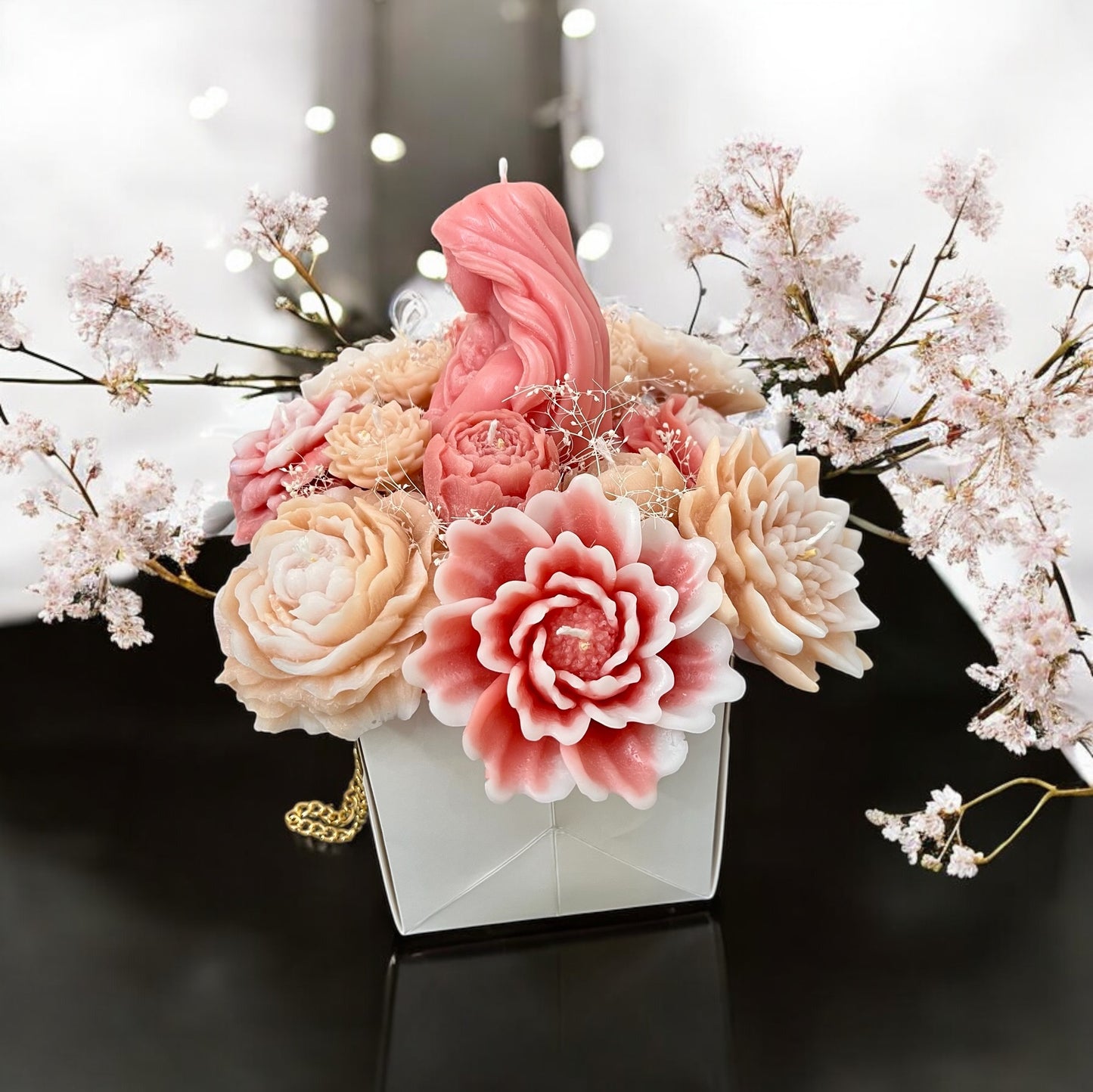 Bouquet de flores y madre