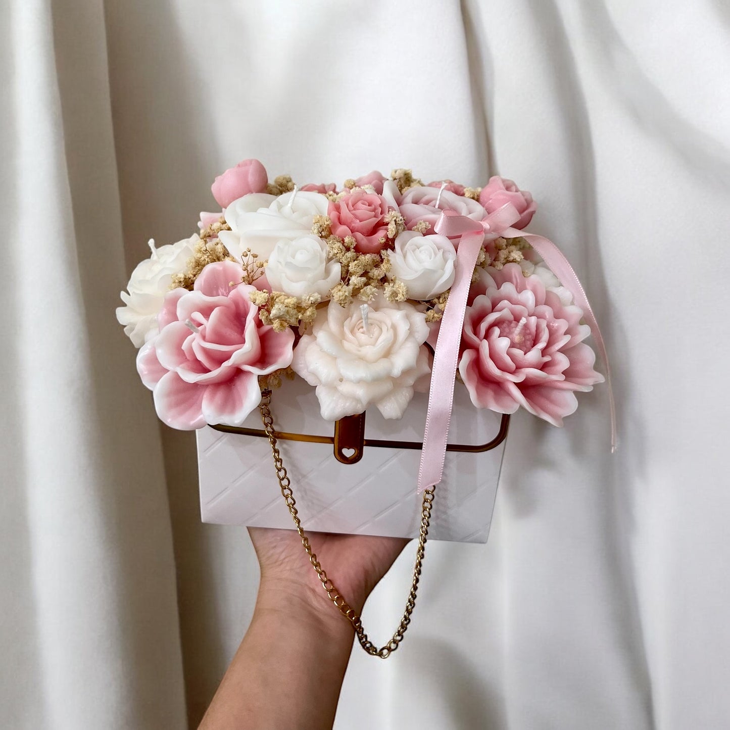 Bouquet de flores en cartera