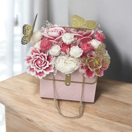 Bouquet de flores en cartera