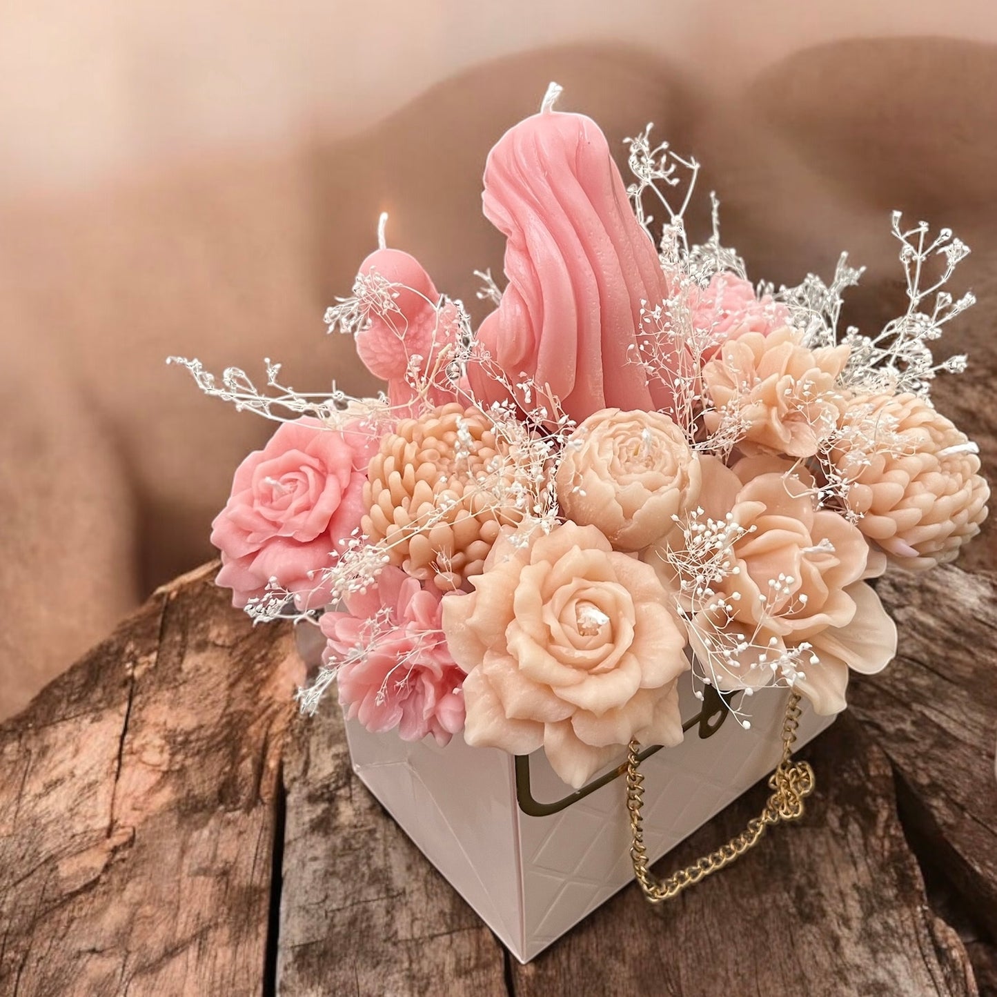 Bouquet de flores y madre