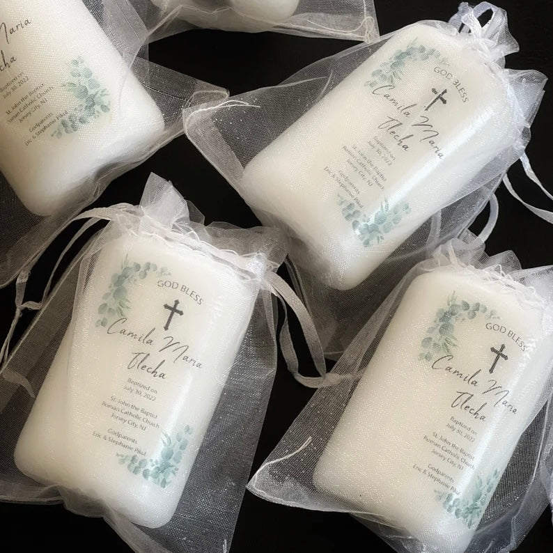 Cirio con letras para confirmación