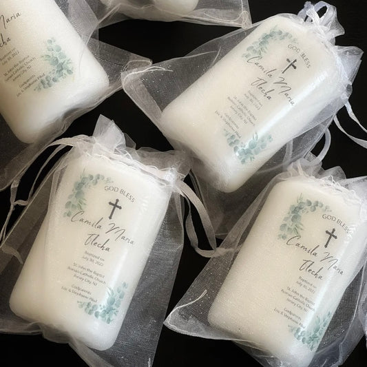 Cirio con letras para confirmación