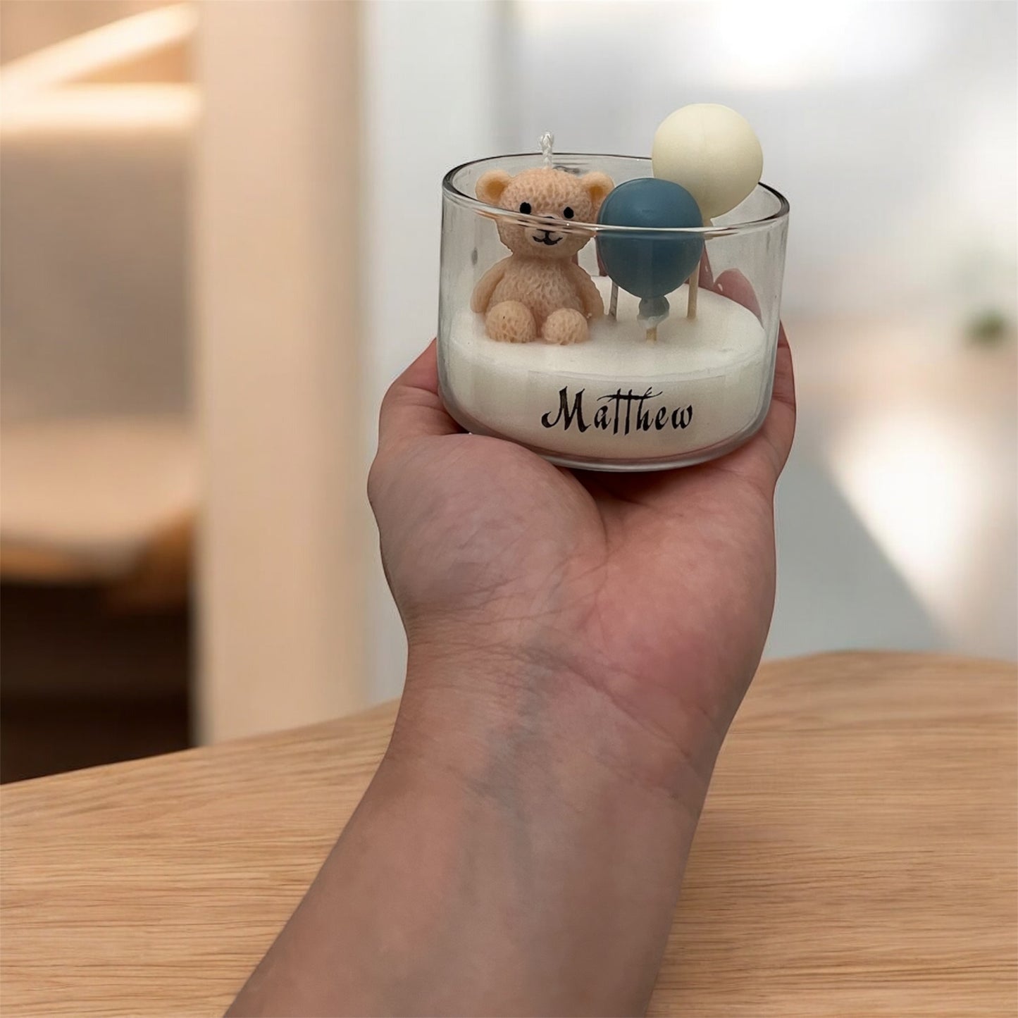 Osito en frasco con globos