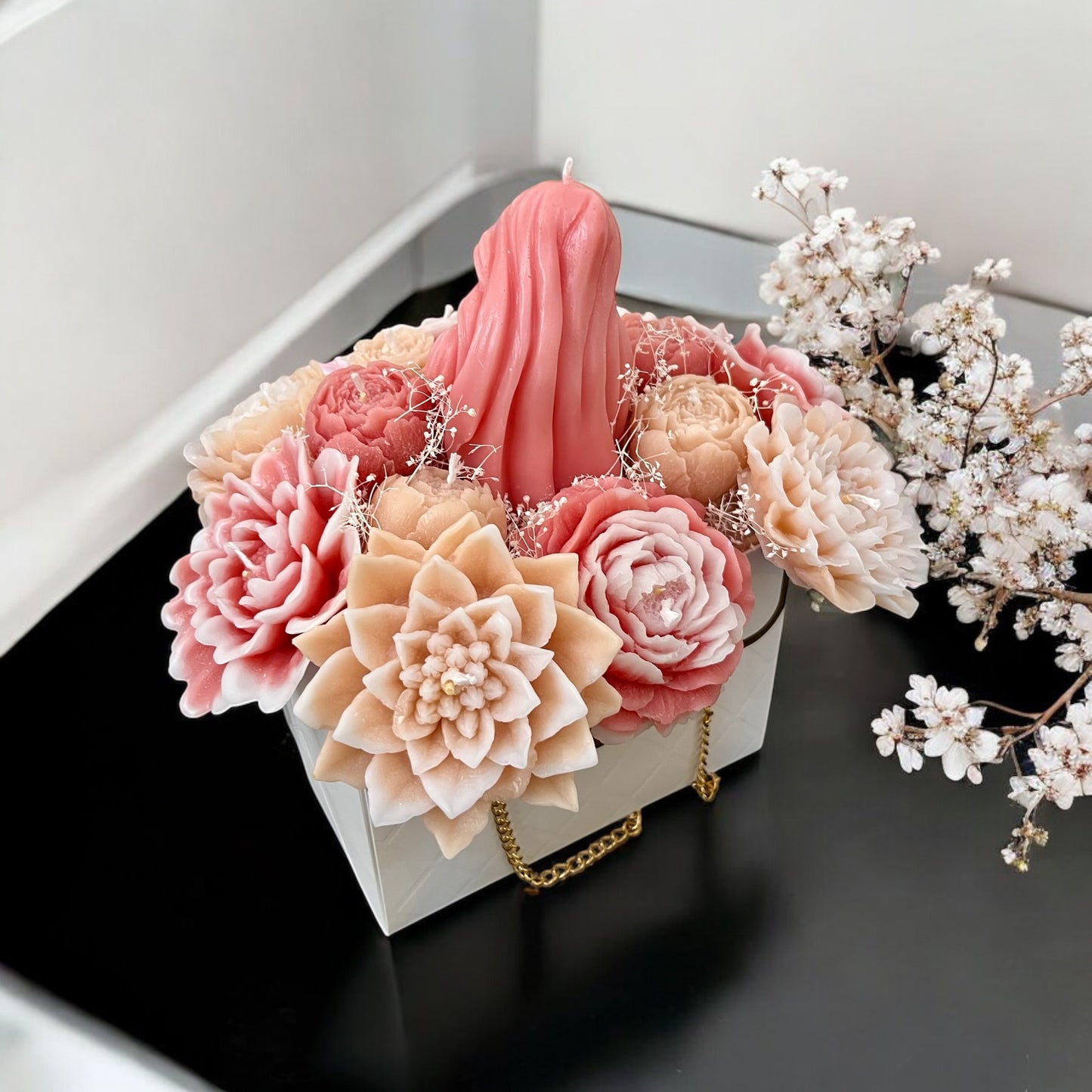 Bouquet de flores y madre
