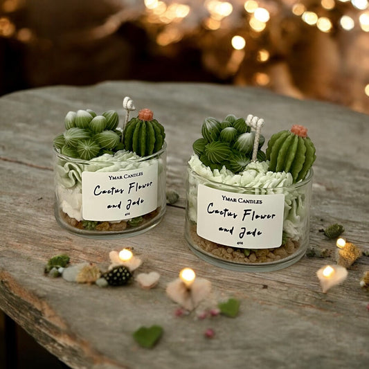 Cactus and Jade Jar Candle