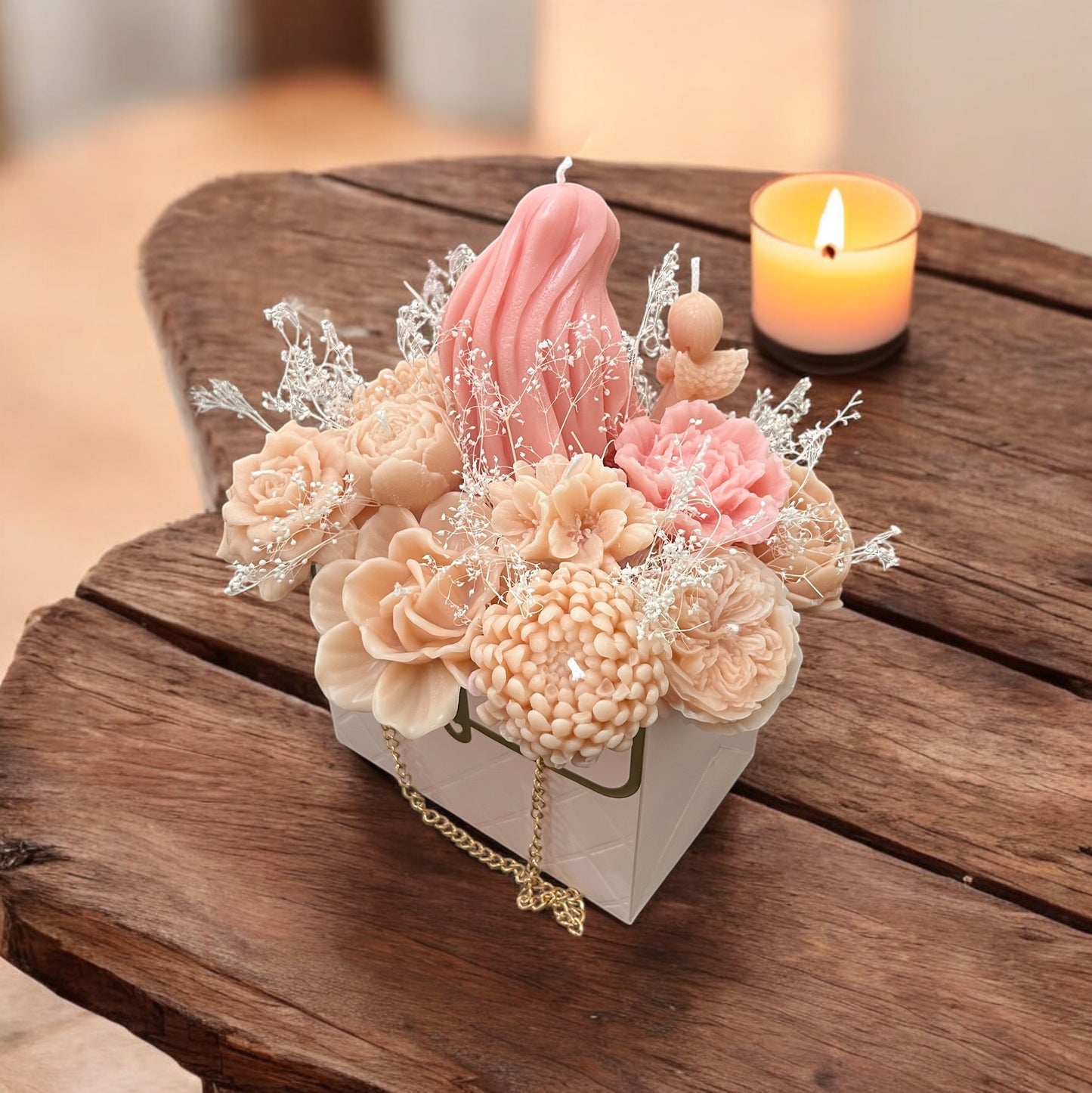 Bouquet de flores y madre