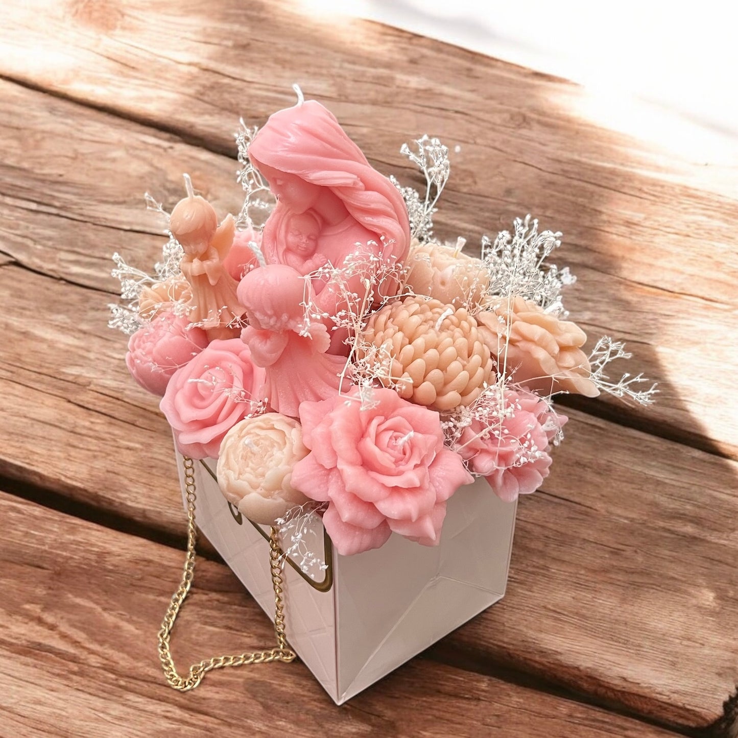Bouquet de flores y madre