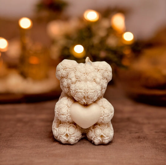 Oso de flores con corazón